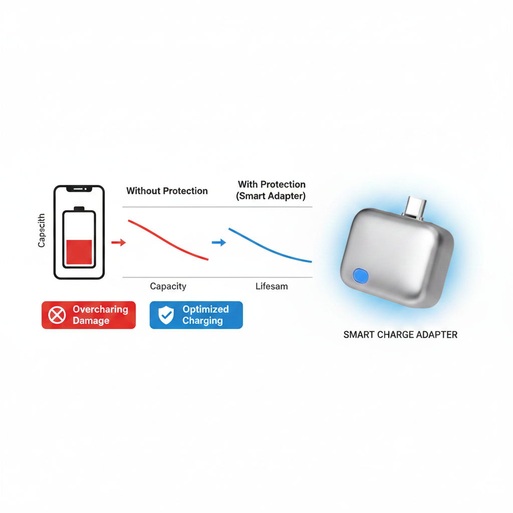 Adaptador de Carga Inteligente USB-C – Desconexión Automática y Protector de Batería