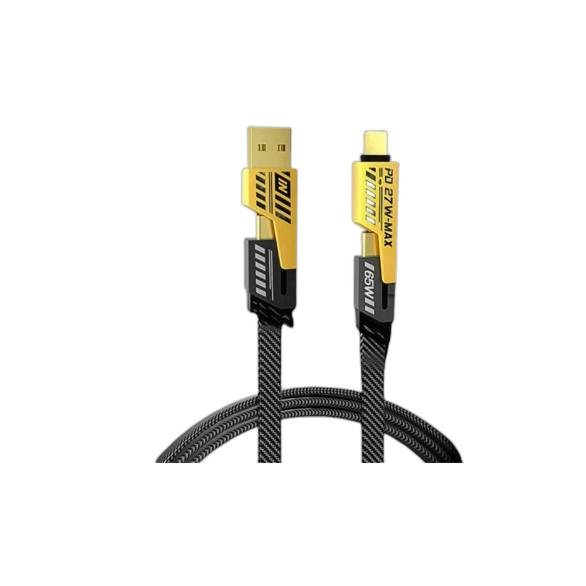 Multiconector 4 en 1 adaptadores intercambiables USB-A USB-C Lightning