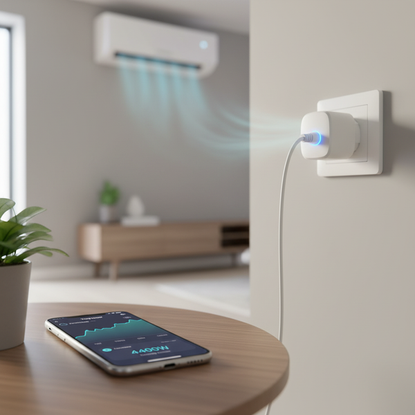 Enchufe Inteligente Wi-Fi Tuya 20A (4400W) EU – Medidor de Consumo, Alexa y Google Home