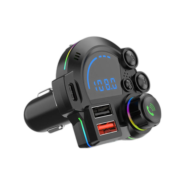 Luz ambiental RGB dinamica y pantalla voltimetro LED de bateria de auto