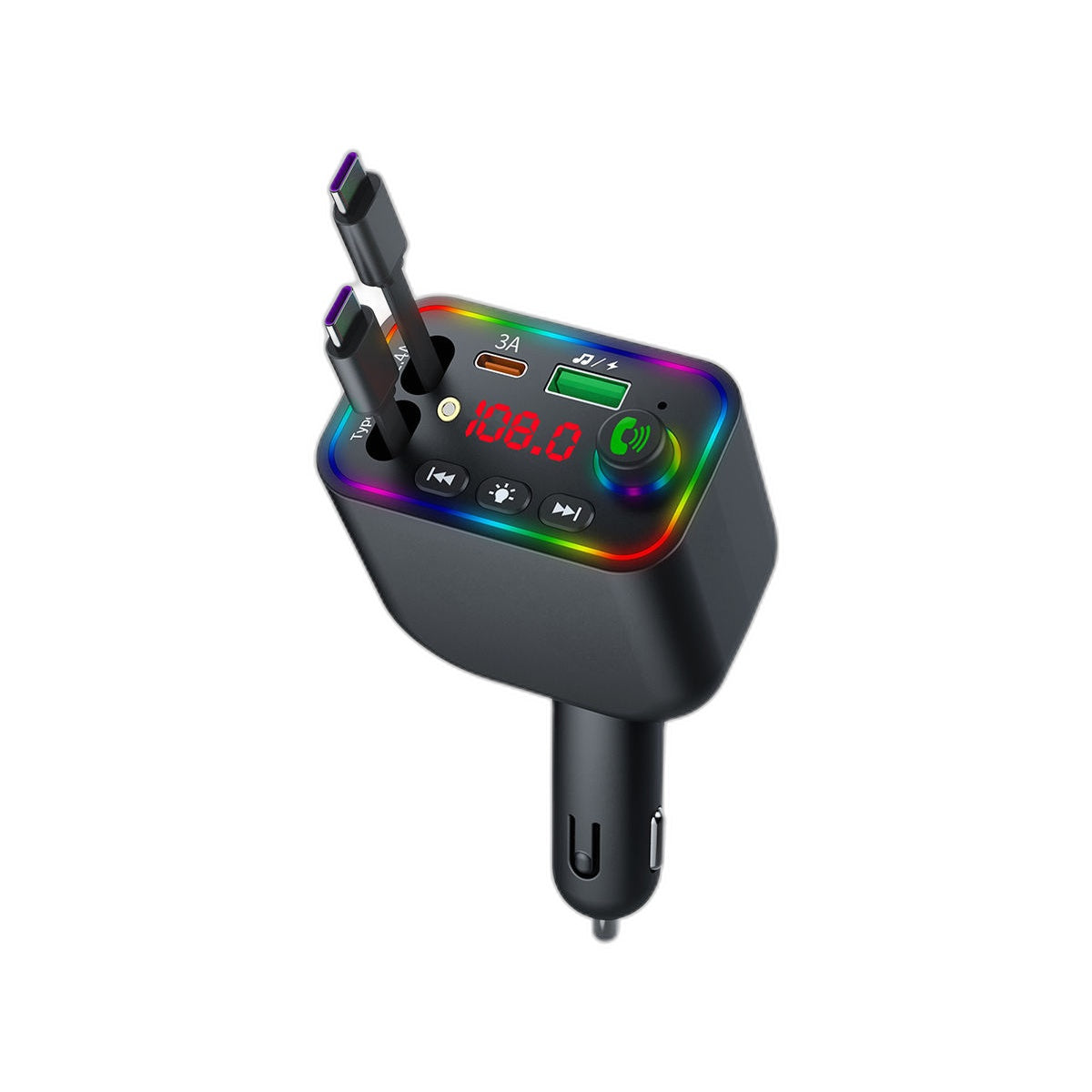 Proyector luz de estrellas estelar LED galaxia cargador transmisor auto
