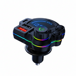 Transmisor FM Bluetooth YIXIN – Audio Hi-Fi, Carga Rápida Dual y Luces RGB
